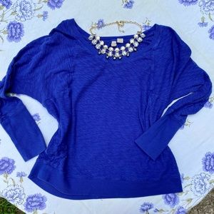 Blue comfy size large woman long sleeve t shirt